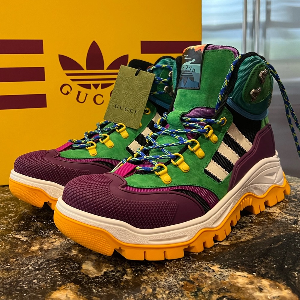 Gucci X Adidas Hiking Lace up Boots